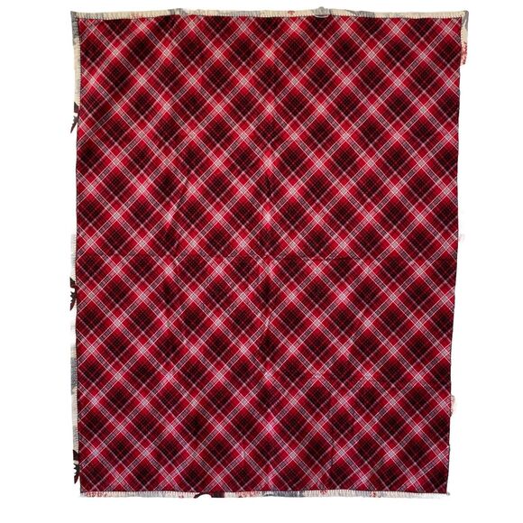Project Linus Handmade Cozy Blanket Winter Holiday Plaid Elk 39X30 Snowflakes - Picture 9 of 9